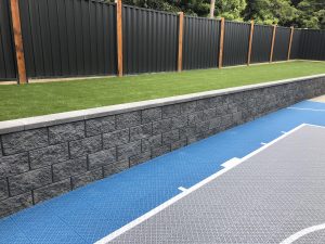 block wall retaining wall